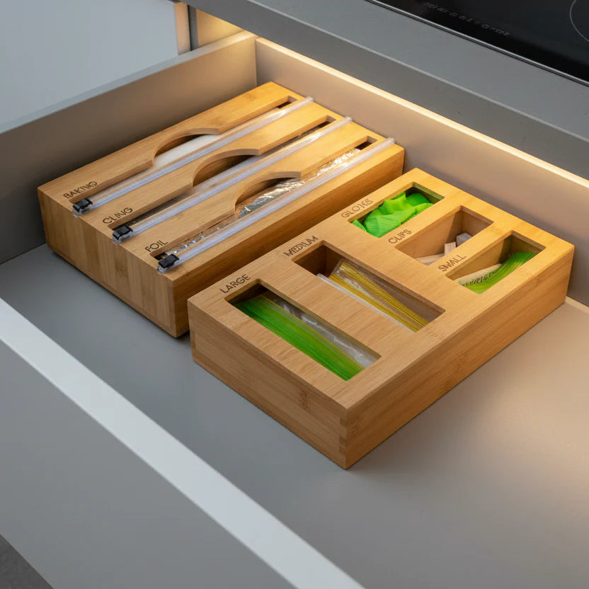 Bamboo Wrap & Bag Organiser Set