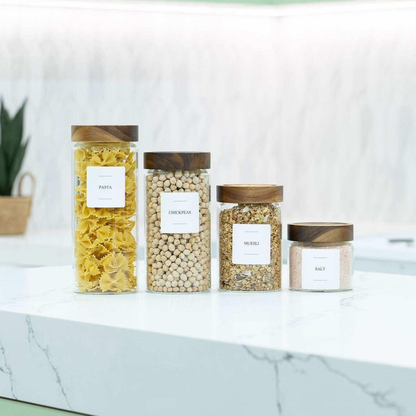 1750ml Glass Storage Jar – Acacia Lid