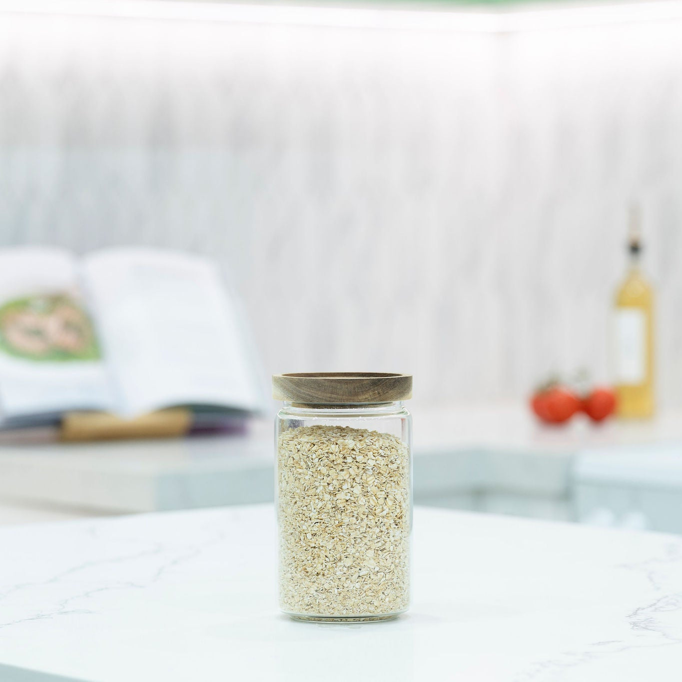 5-Piece Glass Pantry Jar Set – Acacia Lid