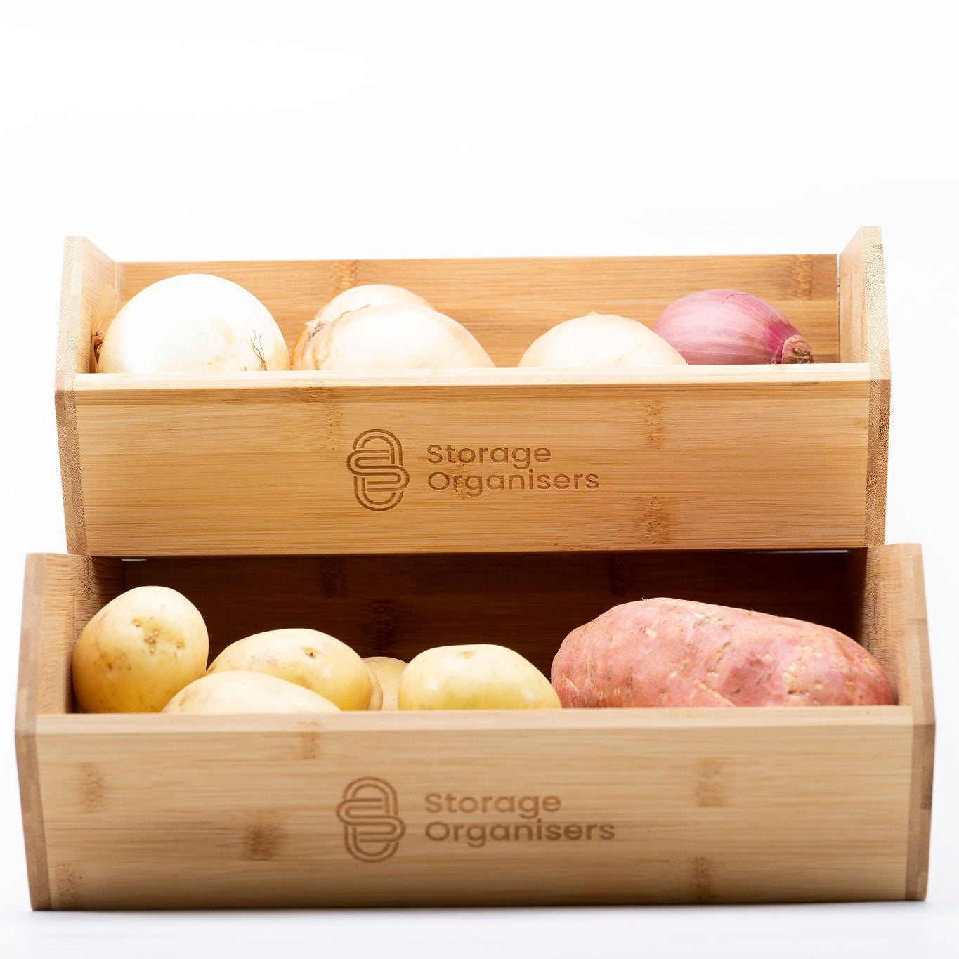 Stackable Bamboo Pantry Organiser Set